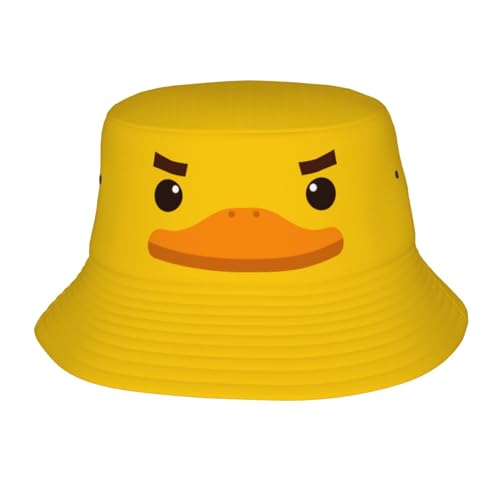 AIMASTZ Cute Yellow Duck Bucket Hat Outdoor Summer Beach Sun Hat Packable Fisherman Cap for Men and Women