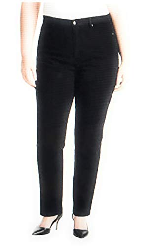 Gloria Vanderbilt Women's Plus-Size Amanda Tapered Leg Jean Average Length 31.5 Inch Inseam (22W, Black)