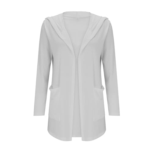 Long Cardigans for Women Trendy 2024 Summer Lightweight Casual Comfy Open Front Hooded Cardigan Sweater with Pocket2