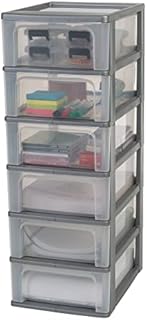 Iris Ohyama, Storage chest, Organizer, 8 drawers of 4 LA4 size documents, see through drawers, office, living room - Organizer Chest OCH-2080 - White