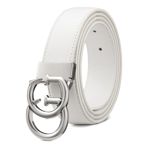 Image of Mens Microfiber Synthetic Leather Belt for Men - Adjustable Strap with Gold Buckle, Belt for Business & Casual