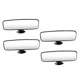 CONGARTENO 4個用 車内バックミラー 吸盤式 可能 広角ガラスミラー 確認用 後部座席用 ユニバーサル トラック 対応 ブラック