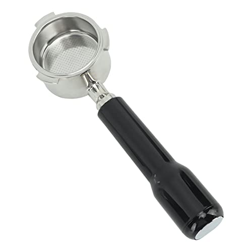 Wangcmcol Portafiltro sin fondo de 51 mm, compatible con DEDICA ARTE EC0680 EC0685 EUPA SEVERIN KA5995, cesta de filtro de acero inoxidable, diseño desmontable, grado alimenticio (Negra)