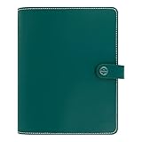 Filofax The Original Organizer, A5 Size, Dark Aqua - Leather, Six Rings, Week-to-View Calendar Diary, Multilingual, 2024 (C022383-24)