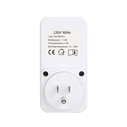 Generic 1-10 horas interruptor ajustado do soquete interno do tempozador da contagem regressiva com