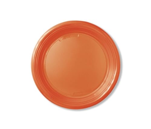 Innclean 50 Piatti piani dessert arancione riutilizzabile 17cm 2cf x 25pz (50pz)