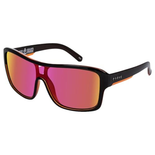 Carve Eyewear Anchor Beard Sunglasses, Black Gloss Frame with Orange Iridium Lens2