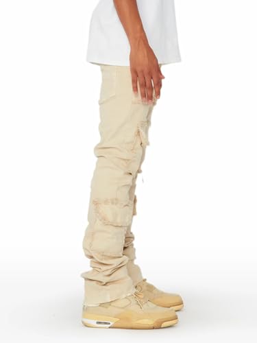 Mens Skinny Jeans Straight Leg Goth Grunge Punk Rock Hip Hop Streetwear Stacked Jeans4