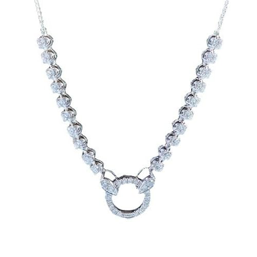 Collier cubique délicat pour femme aux finitions de haute joaillerie et éclat intemporel