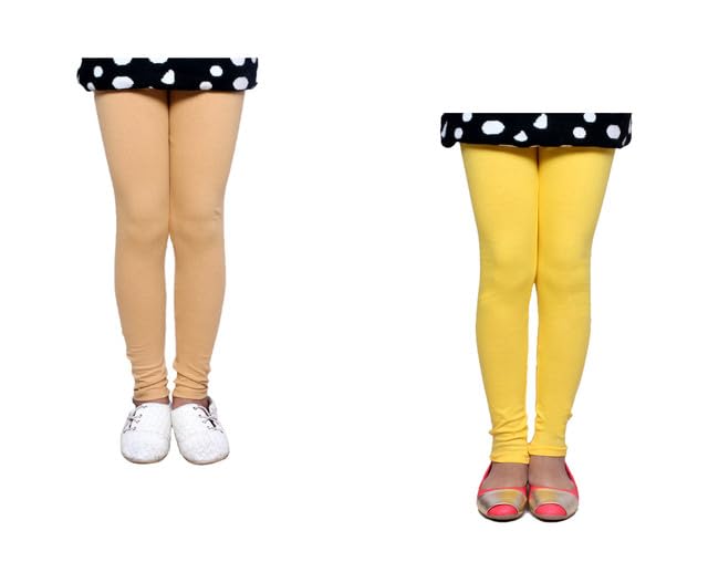Image of KAYU Girl's Full Length Cotton Leggings Pants Pack of 2