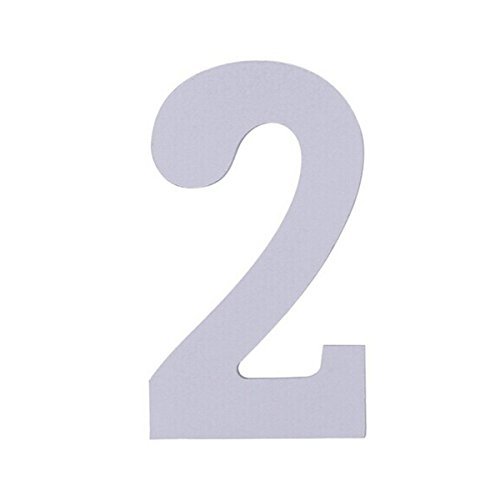 Takestop® Numeri Numero 2 in Legno Bianco H 11 CM