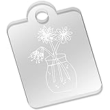 Llavero de calidad grabado Azeeda \'Flores en Florero\' Llavero (AK00071270)
