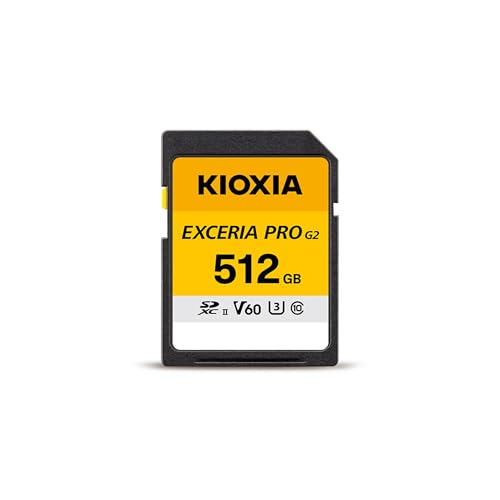 Image of KIOXIA EXCERIA PRO G2 512GB SD Card for Camera | Made in Japan | SDXC UHS-II V60 U3 | 300MB /s Read, 250MB /s Write | 8K Video Recording | 5-Yr Warranty