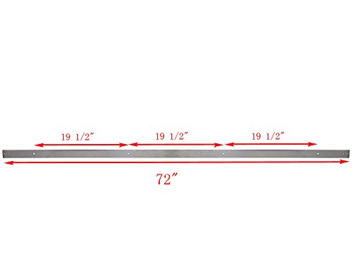 Tms Tsq03Ss(2Set)+Conn-Satin Modern Sliding Barn Wood Double Door Hardware Track Set 12' Stainless Steel #TOP6
