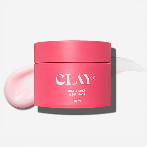 Image of Clayco Hydrating Rice & Sake Sleep Mask | Clay Face Mask for Glowing Skin | Japanese Skincare Collagen Mask | Sulfate-Free Vegan Night Cream For Women | Best Skin Care Product For Glass Skin
