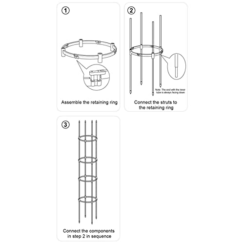 gormyel Bloemenstandaard voor plantenbakken; obliek metalen vlechtwerk met PE en PP-coating voor klimplanten en planten… - Image 6