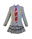 Nsoking Womens Anime Miyazono Kaori Cosplay Costume School Uniform Halloween Cosplay Party Dress (Small)
