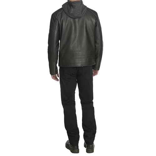 Image of Levi's Men's Faux Leather Racer Jacket Coat