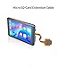 Micro SD Card Extension Cable TF Card Adapter FPC Micro SD Card Extension Cable with Screw Holes External Self-Ejecting Card Holder for Micro SD Cards Prevents Holder Wear and Tear (3.93in/10cm)
