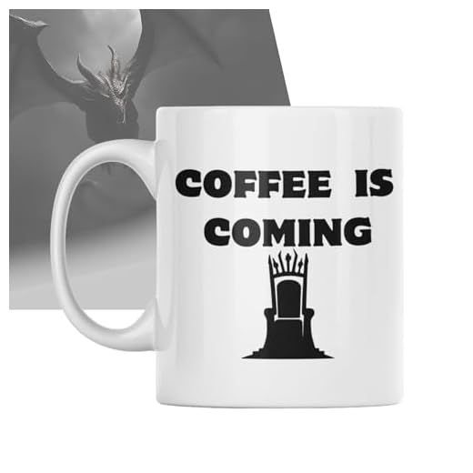 LA CASA DE LAS TAZAS® Taza Coffee is coming -Inspirada en Juego de Tronos- Para fans de juego de tronos- Taza graciosa - Regalo original -Juego de tronos merchandising -Game of thrones merchandising