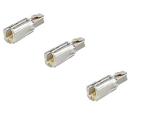 3 x Telephone Cord Detangler - 360 Degree Rotating Clear Phone Cord Detangler by Master Cables - Eliminate Twists and Tangles - Crystal Clear Design - Premium Quality Telecommunication Accessory