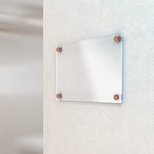 Tornillos únicos plateados con tapas decorativas de acero inoxidable para espejos miniatura 5