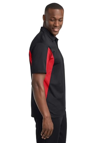Polo unisex Sport-Tek con bloqueo lateral en micropiqué y tecnología Sport-Wick miniatura 2