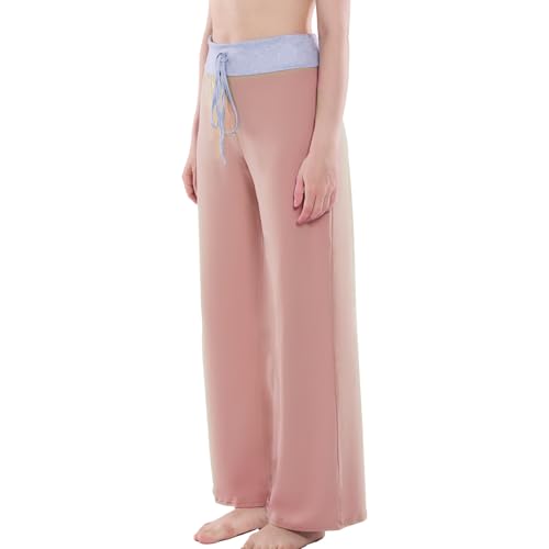 Image of NEWCOSPLAY Women's Comfy Pajama Pants Casual Drawstring Palazzo Lounge Wide Leg Pants