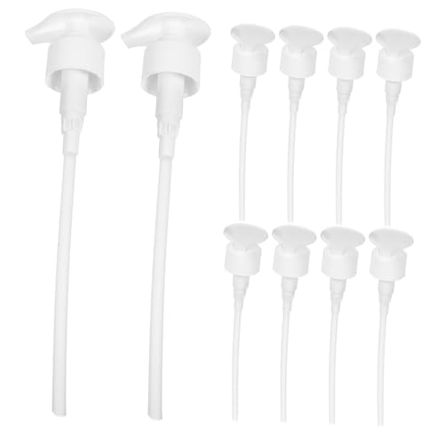 Vaguelly 10 Stück Drücken Sie die Pumpe Ersatzflaschenpumpen Kopf Einer Shampoo-Pumpe Shampoo -Pumpe Pumpenköpfe zusammendrücken druckpumpe drucktauchpumpe pumpkopf pumphead Plastik Weiß