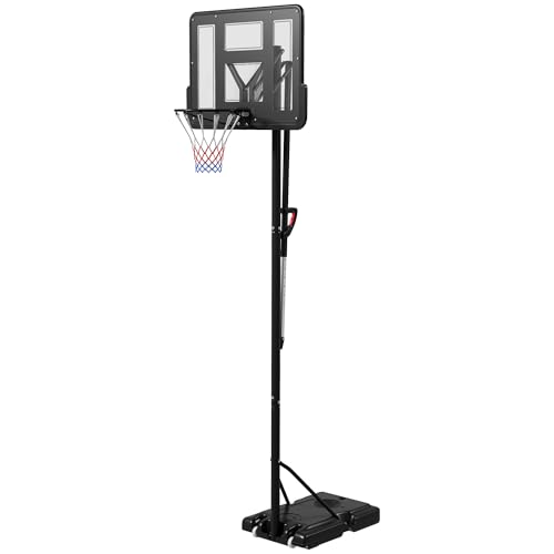 Portable Basketball Hoop, 7.7 10' Height Adjustable Basketball Goal with 43