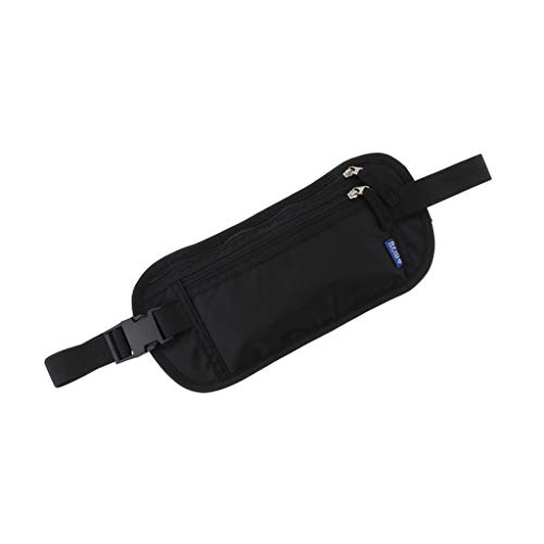 menolana Bloqueio RFID de Cinto Preto de Dinheiro para Viagem para Homens E Mulheres