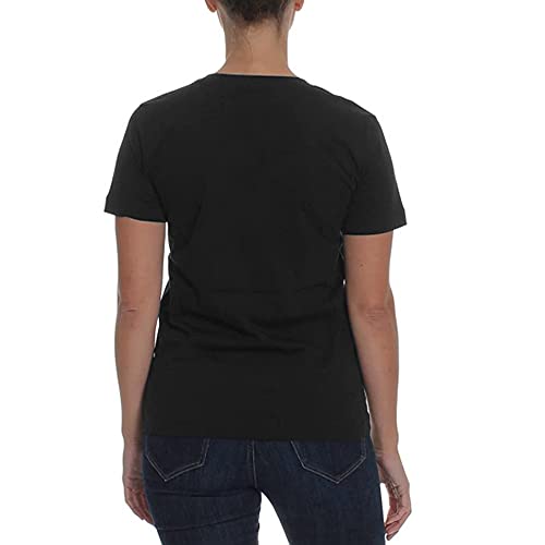 Champion Camiseta de manga corta con cuello de pico., Mujer, NBK, medium