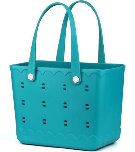 Rubber Beach Tote Bag Waterproof Tip-Proof Outdoor Tote Bag for the Beach Boat Pool Sports