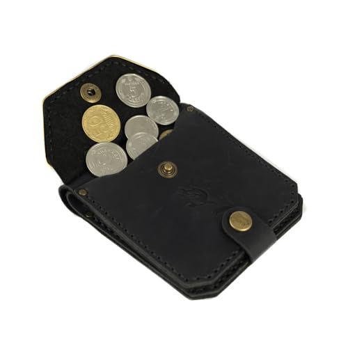 Handmade genuine leather wallet Skulls and Roses, unisex billfold, biker grunge style leather brass clasp wallet4