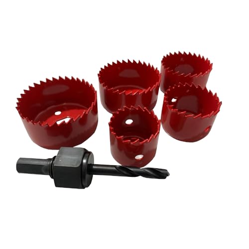 Jogo Serra Copo 6 Peças Para Madeira Gesso Pvc Plástico Profissional 32 à 54mm