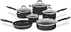 Set de 11 piezas de ollas y sartenes Cuisinart, antiadherente con núcleo de aluminio, negro | apto para lavavajillas y horno hasta 350°F, núcleo de aluminio y mangos de fácil agarre, 55-11BK 2