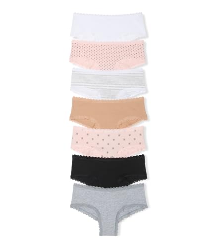 Victoria's Secret Women's Lace & Cotton Cheeky Underwear, Minimal Coverage Panties for Women, Multi Pack (XS-XXL)