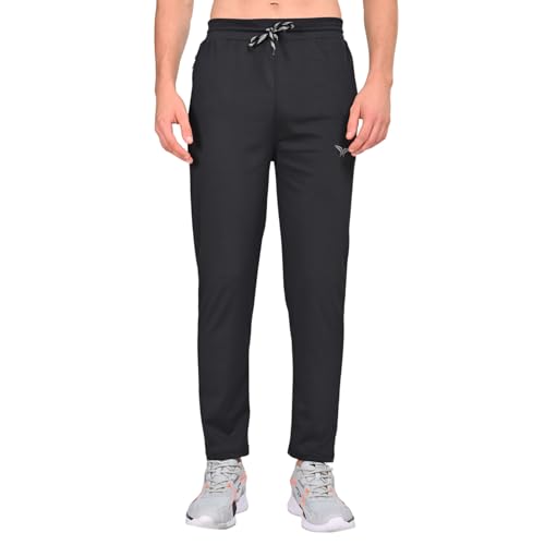 Image of HALFSPACE Men's Polyester Lycra Track Pant | Track Pants for Men | Casual Stretchable Track Pant | Slim Fit Gym Sports Lower for Men | Solid Activewear Trouser Pant