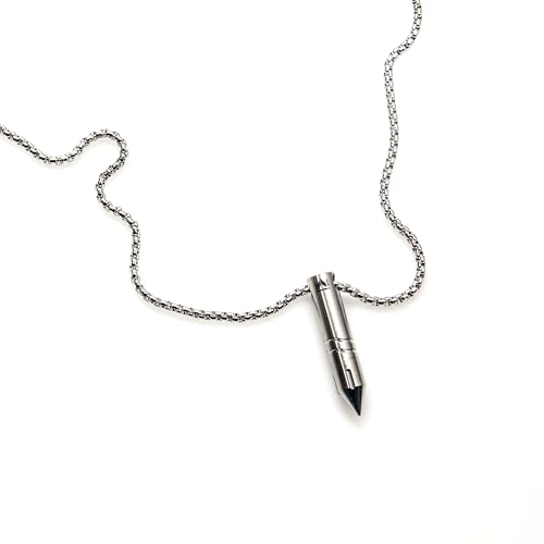 Mjolnir Ti - Pingente de titânio Loki Asgardian com lâmina de sobrevivência oculta (plasma preto), T