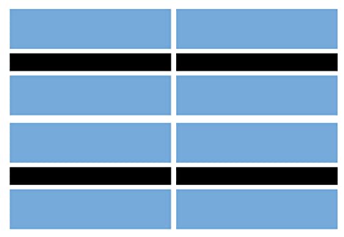 Drapeau Botswana - 4 stickers - 9.5 x 6.3 cm - Autocollant/Sticker