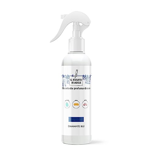IL BUCATO DI ADELE il bucato che profuma di casa | Profuma Tessuti Spray, Spray, Fragranza Diamante Blu, Formato 250 ml