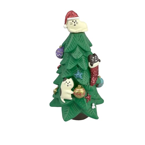 Refintural 5.1 Inch Resin Christmas Cat Tree
