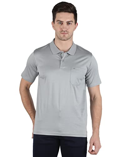 Image of Monte Carlo Mens White Plain Collar T-Shirt |22203606-1