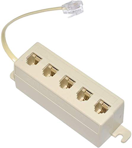 Adaptador De Tel&eacute;fono 6p4c Rj11 Splitter 2 Puertos Y Rj11