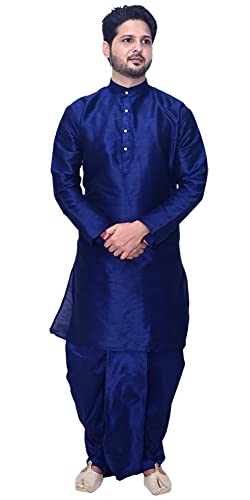 Image of Om Shubh Mangalam Men's Silk Ethnic Wear Dhoti Kurta Set For Wedding