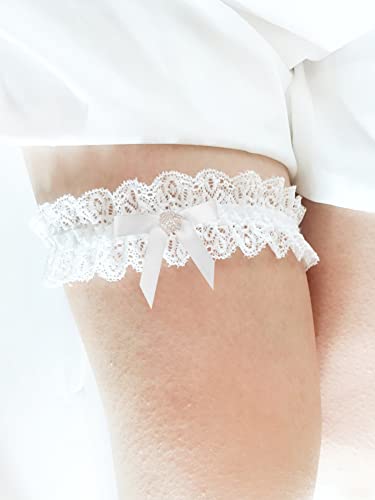 Image of Blue Garters for Bride Wedding Garter Set for Bride Bridal Garter Leg Thigh Blue