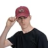 HJFCZH Black Adult Baseball Cap Hat Pink Roses Printing for Men and Women Comfort Adjustable, Red, One size #5