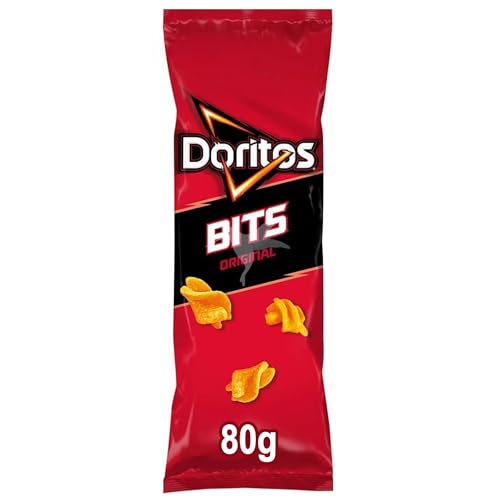 Doritos Bits, Snack de Maíz crujiente con sabor original, Producto de Aperitivo Matutano, bolsa individual de aperitivo, 80 gr