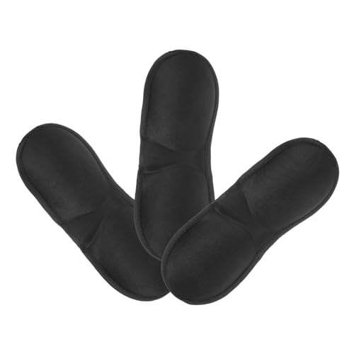 TOGEVAL 3個 立体遮光アイマスク 軽量通気性調節可能 男女兼用 快眠サポート 旅行 家 オフィス対応