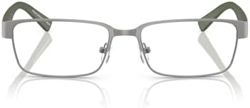 A|X ARMANI EXCHANGE Men's AX1017 Rectangular Prescription Eyewear Frames, Matte Gunmetal/Demo Lens, 54 mm